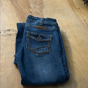 Cowgirl Tuff Dark Blue Boot Cut Jeans